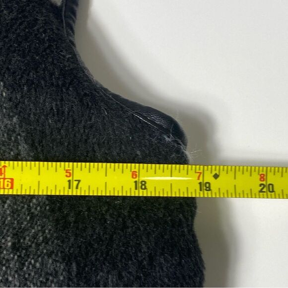 Me Jane Faux Fur Buffalo Check Flannel Wool Blend Vest Women's Size Medium - Picture 6 of 16